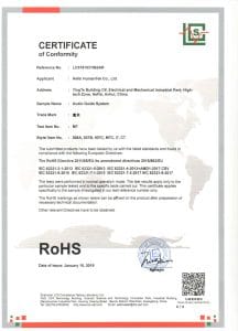 RoHS Certificate