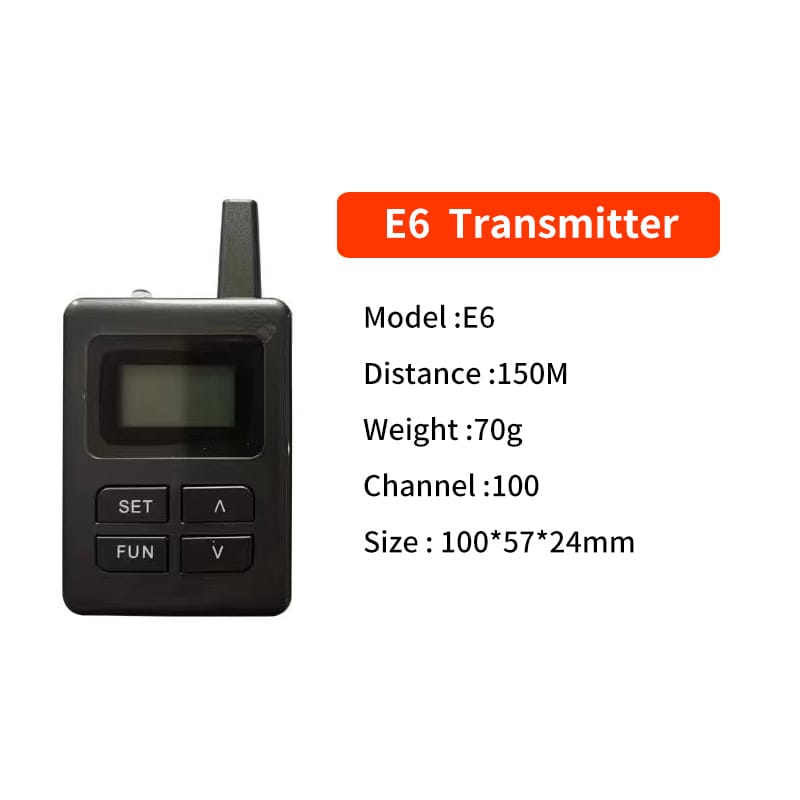 E6 tour guide commentary transmitter picture