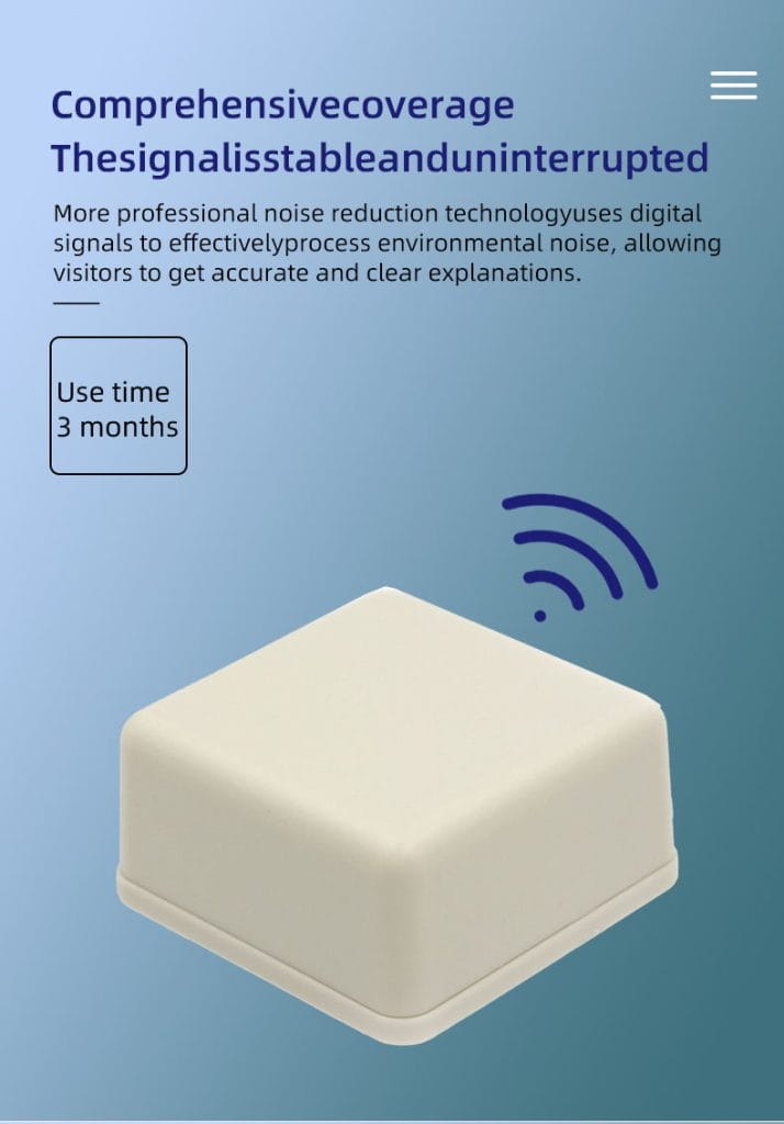 Self guided audio tours transmitter working hour