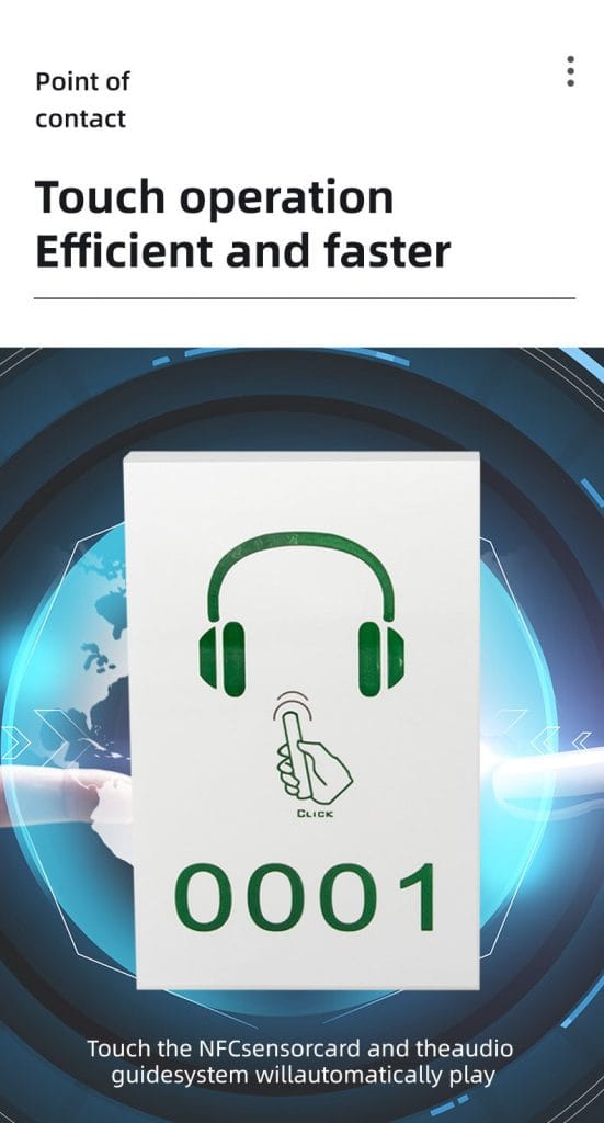 Audio guided tours NFC how to touch