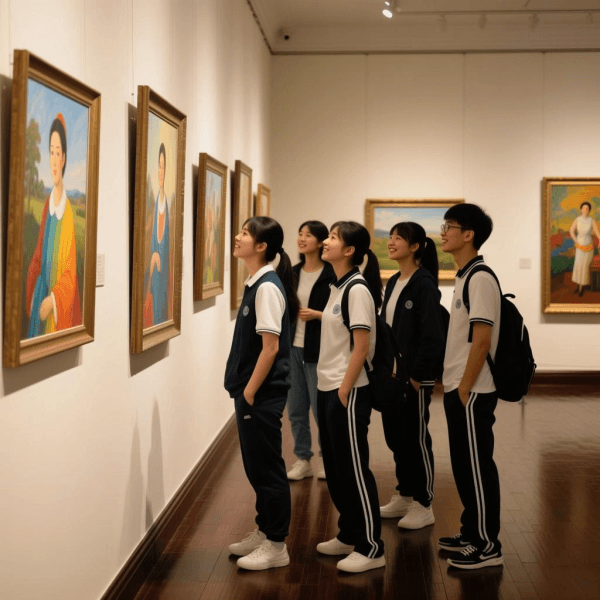 Students visit the gallery