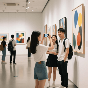 Students visit the gallery