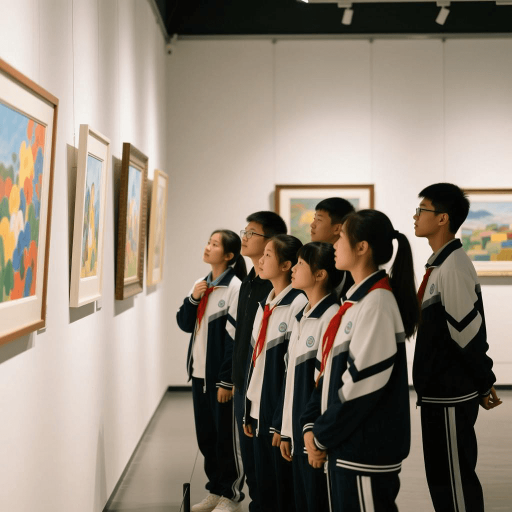 Students visit the gallery