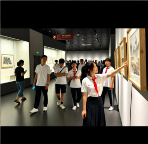 Students visit the gallery