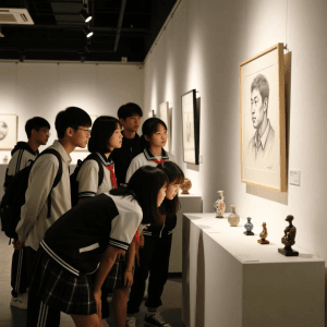 Students visit the gallery
