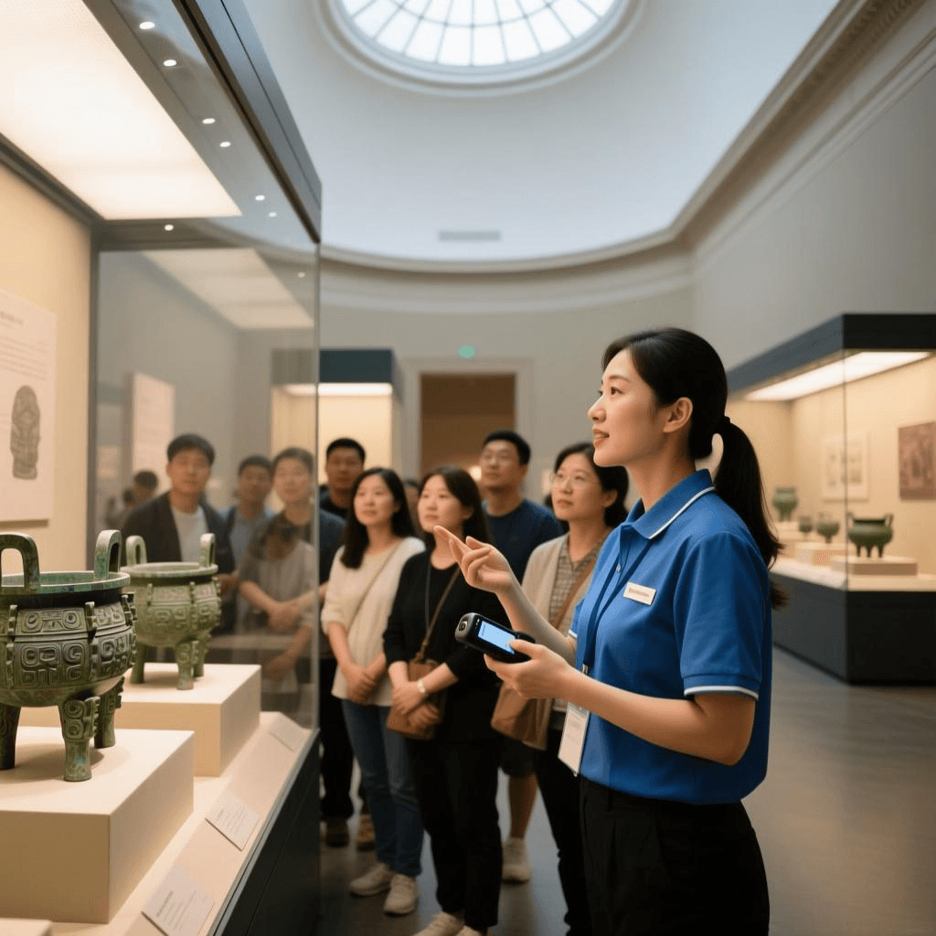 People visit museums.