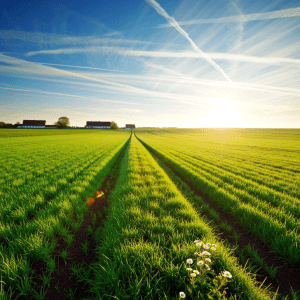 a rural contemporary farming industrial park