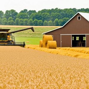 a rural contemporary farming industrial park