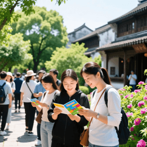people visit scenic spots