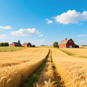 a rural contemporary farming industrial park