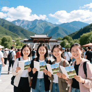 people visit scenic spots