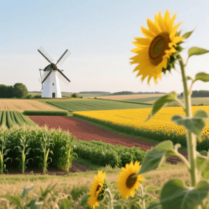 a rural contemporary farming industrial park