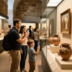 People visit museums.