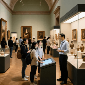 People visit museums.