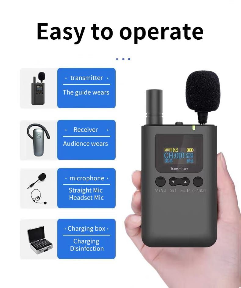 Mallguide Device Which brand of wireless tour guide system has unique features