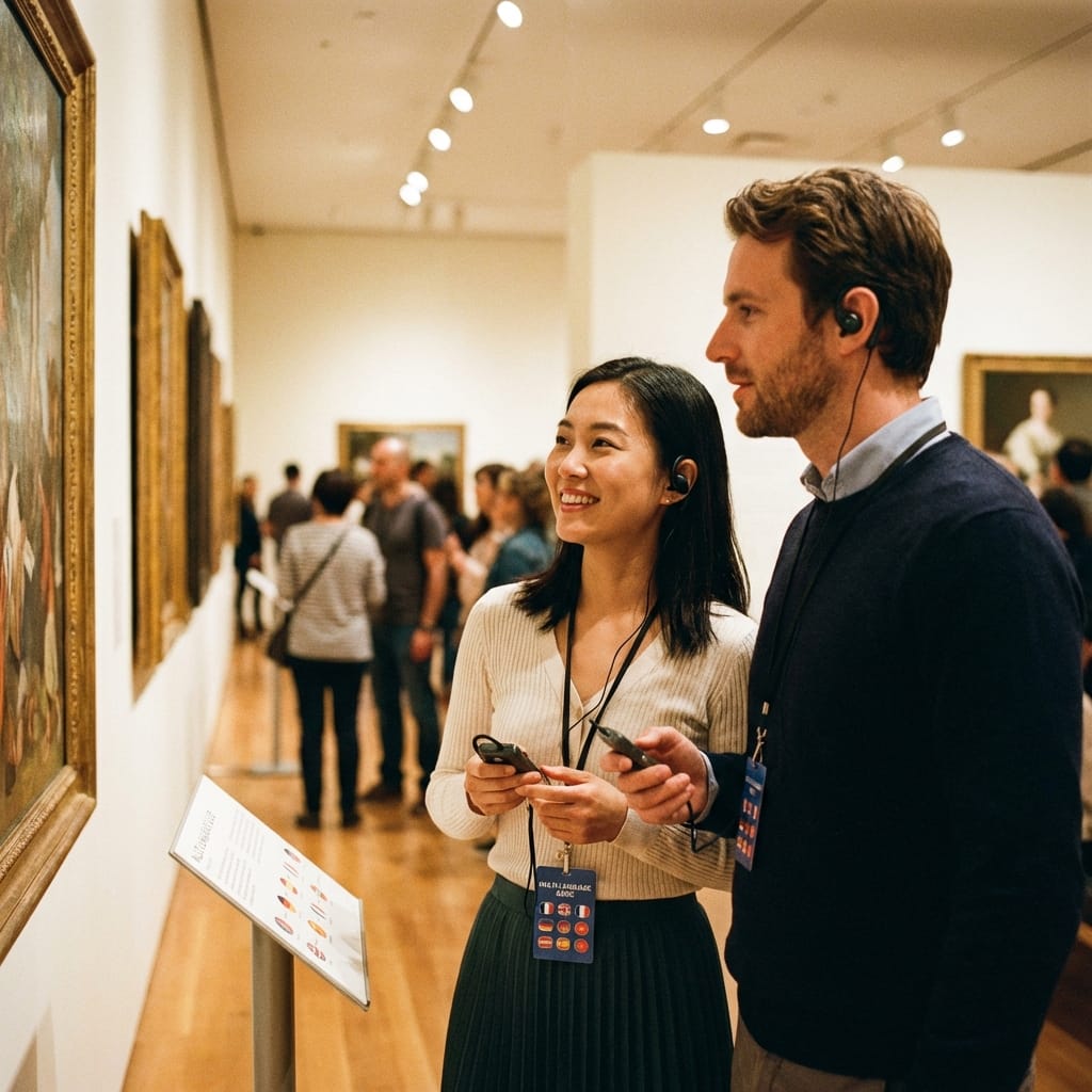 Which is the better brand of wireless audio guide for the art museum