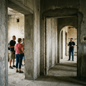 Poor-quality wireless tour guide device