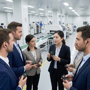 In High-Noise Factory Environments, customers utilize Yingmi wireless tour guide system.