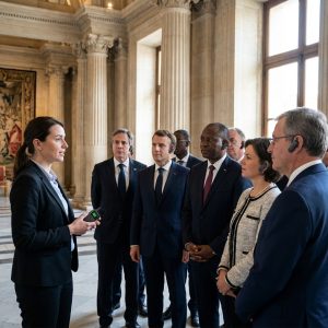 In the government reception scenario, the client uses the Yingmi wireless tour guide device.