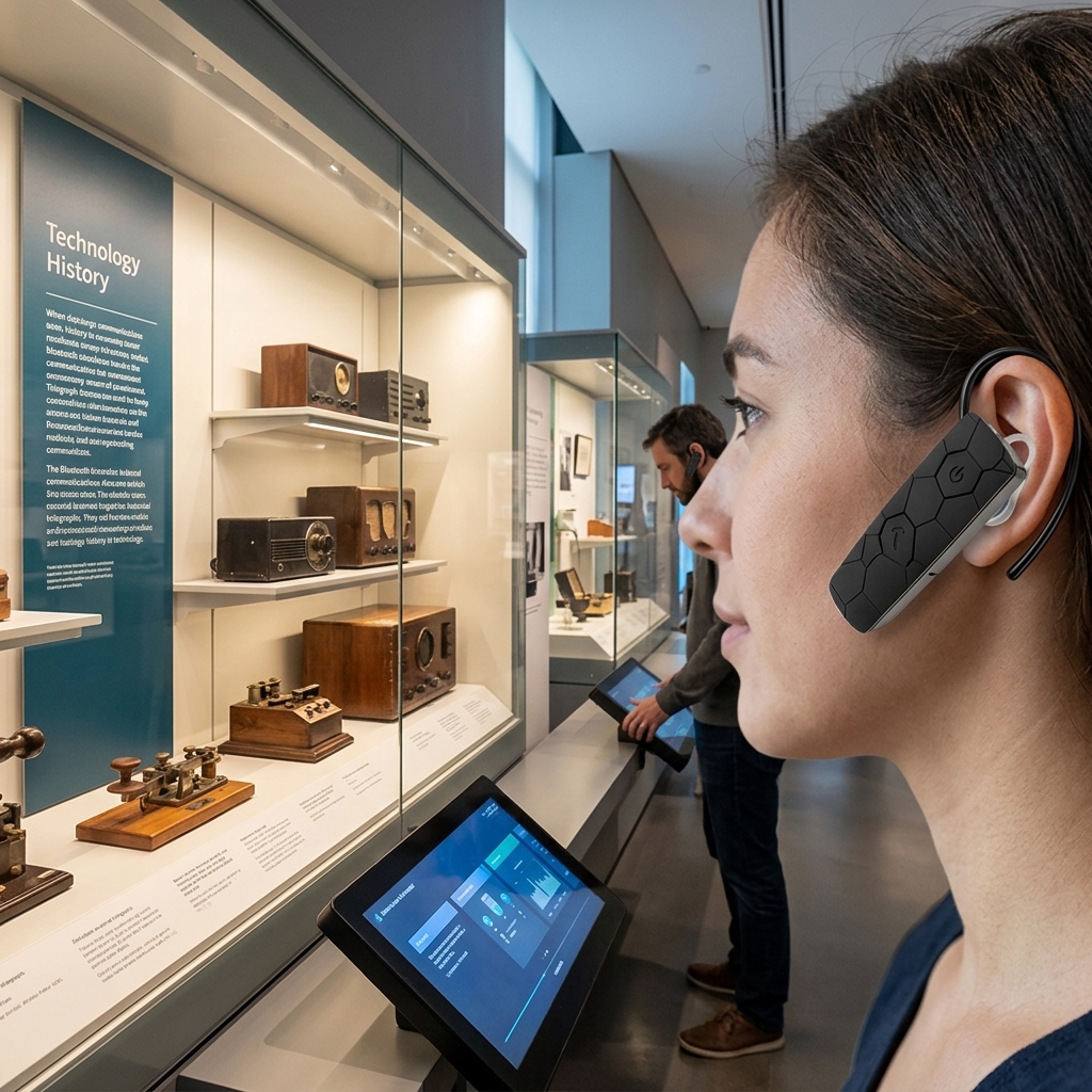 At the science museum, visitors use Yingmi's wireless audio guide.