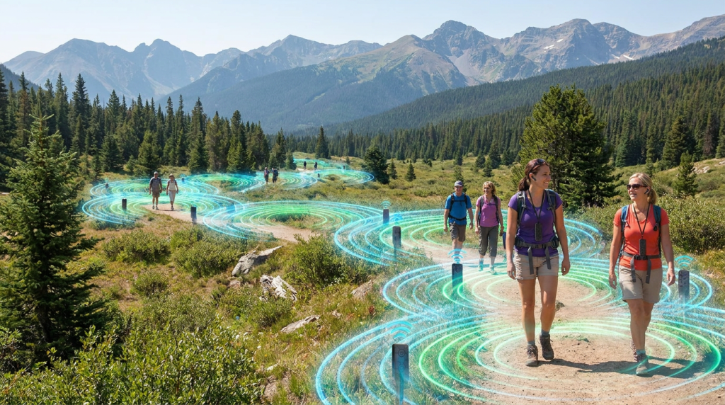 Stable RFID signal coverage of YINGMI audio guide system in open-air scenic area